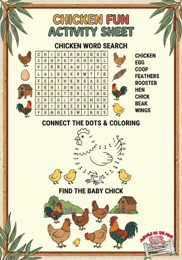 Free Activity Sheets – Animals on the Move